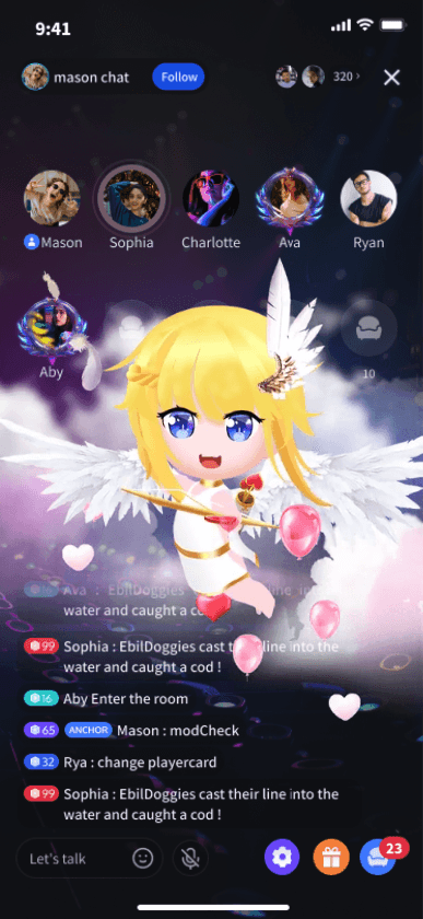 Blonde Cupid With Balloons