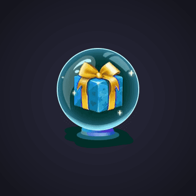 Blue Gift Snow Globe