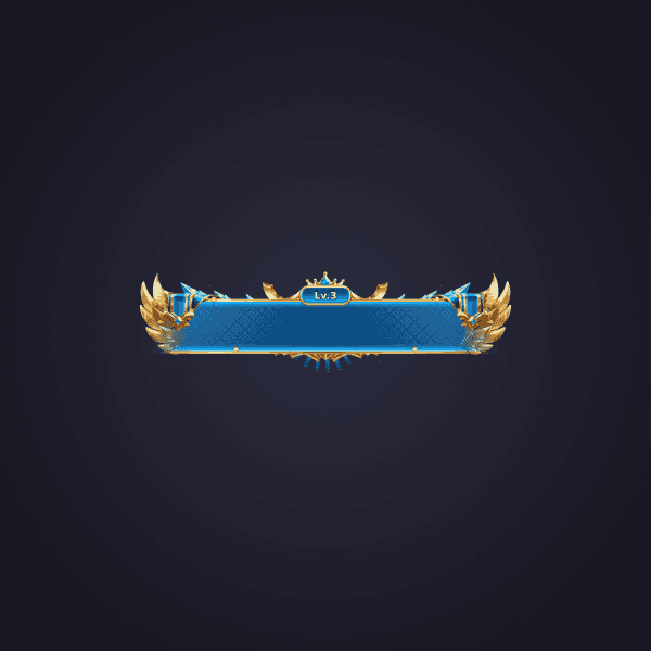 Blue Golden Level Badge
