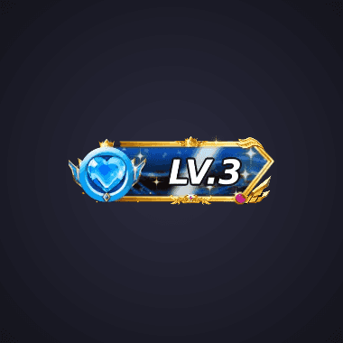 Blue Heart Level Badge Lv3