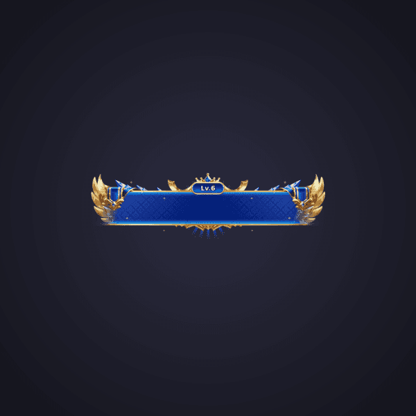 Blue Regal Level Badge