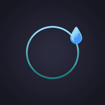 Blue Water Drop Frame