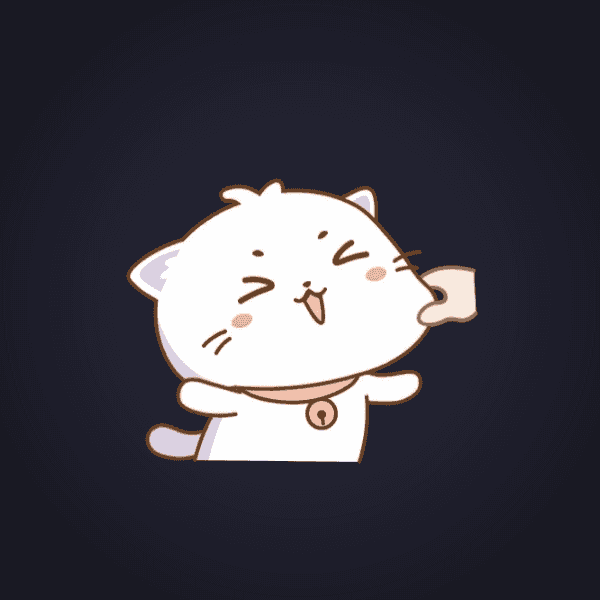 Cheerful White Cat