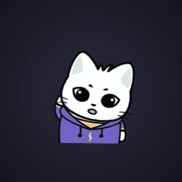 Confused White Cat
