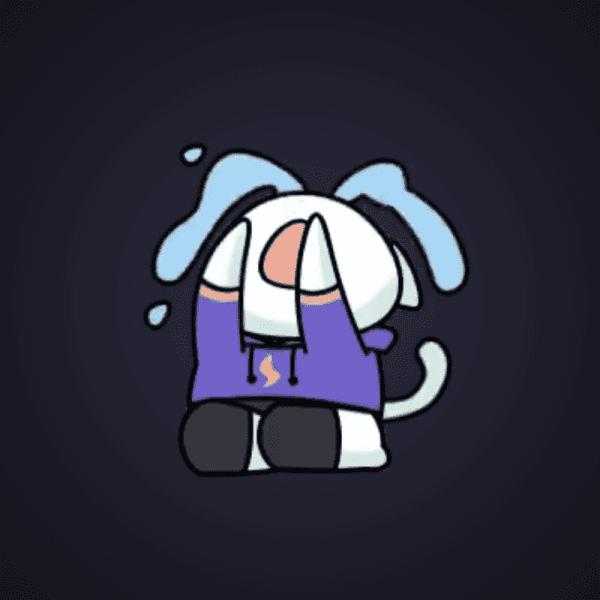 Crying White Cat