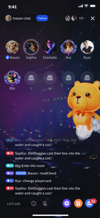 Cute Bear With Balloons