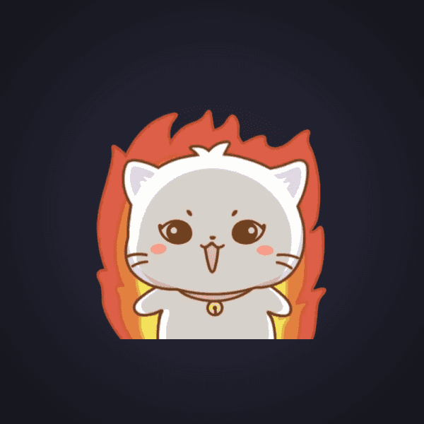 Fiery White Cat
