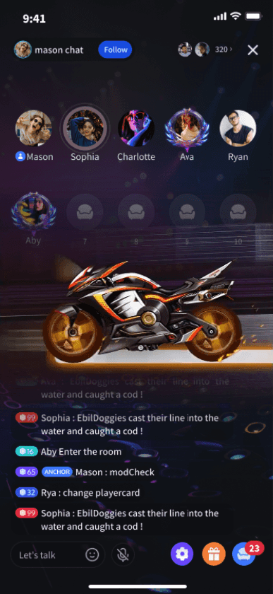 Futuristic Racing Motorcycle