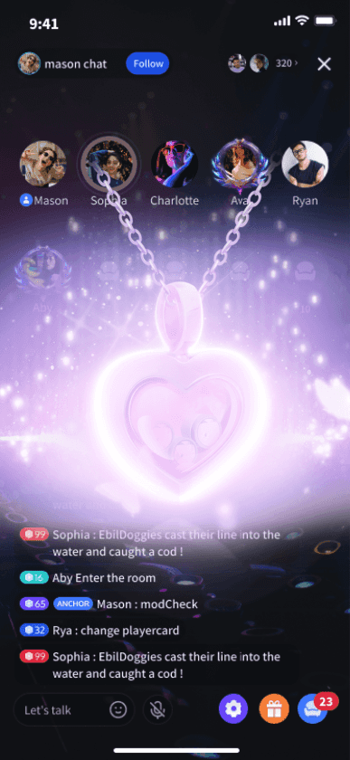 Glowing Heart Necklace