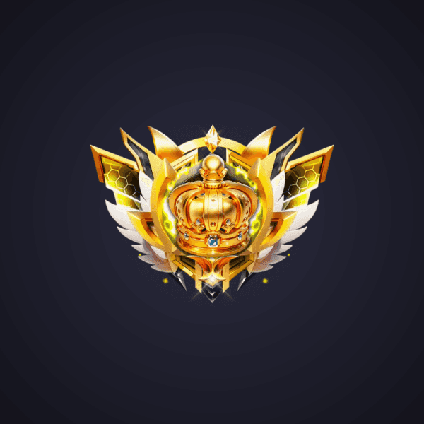 Golden Crown Winged Badge Royal