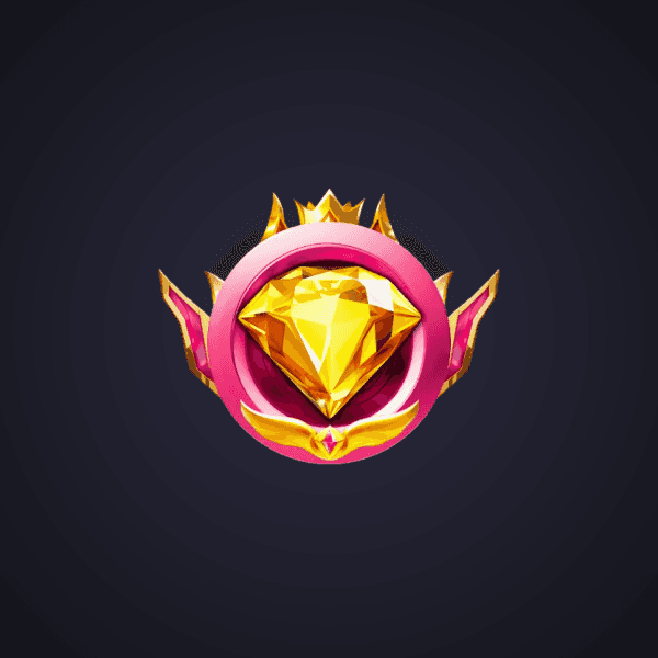 Golden Diamond Pink Badge