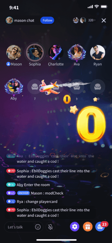Golden Number 500 Airplane