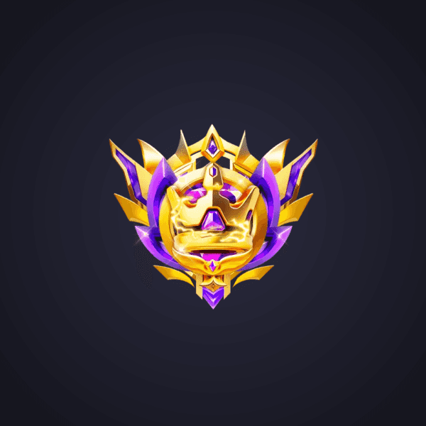 Golden Purple Crown Badge