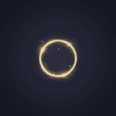 Golden Sparkle Circle Frame