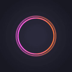 Gradient Neon Circle Frame
