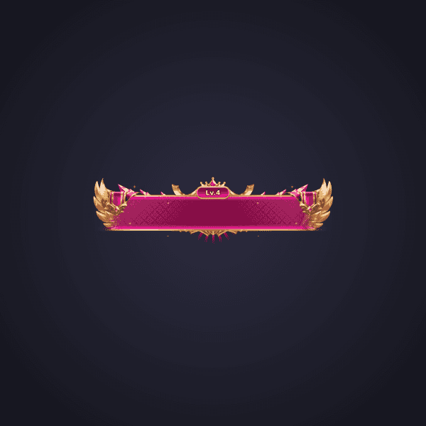 Magenta Royal Level Badge
