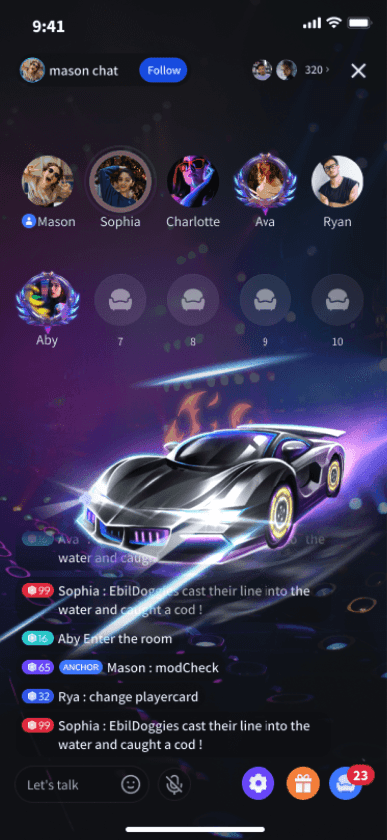 Metallic Silver Racer