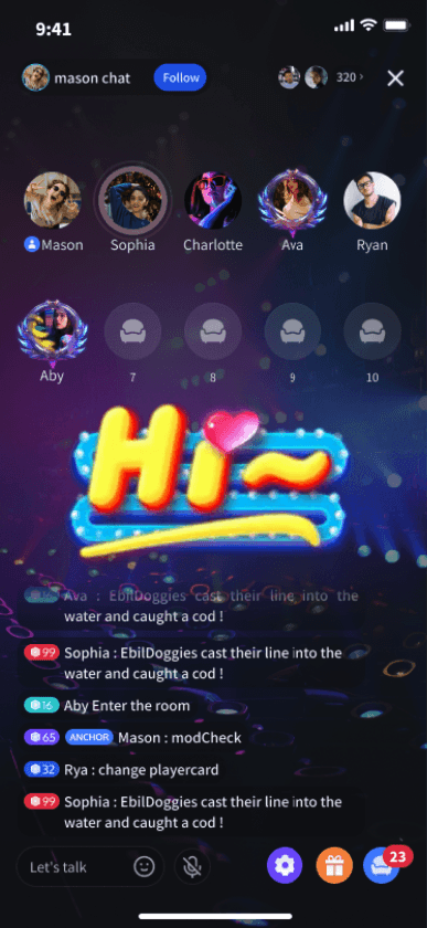 Neon Hi Sign