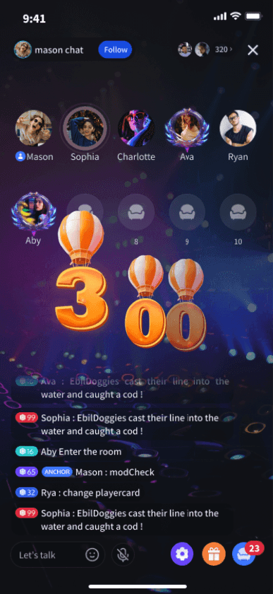 Orange Hot Air Balloon 300