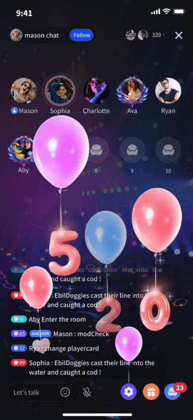Pink Blue Balloon Number Set