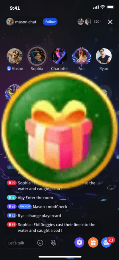 Pink Gift Box Icon