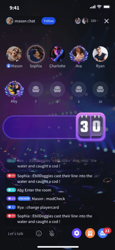 Purple Countdown Timer