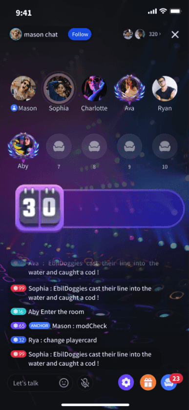 Purple Numeric Flipboard