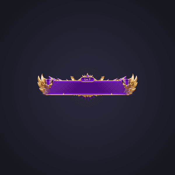 Gold Purple Regal Level Badge