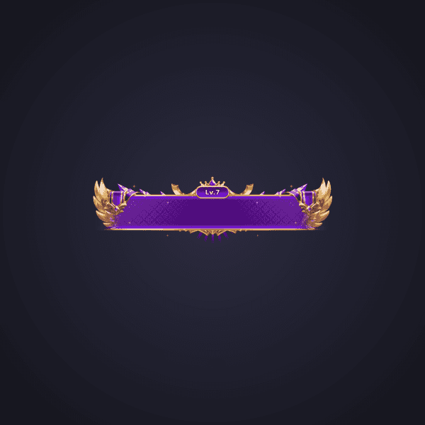Purple Regal Level Badge Royal