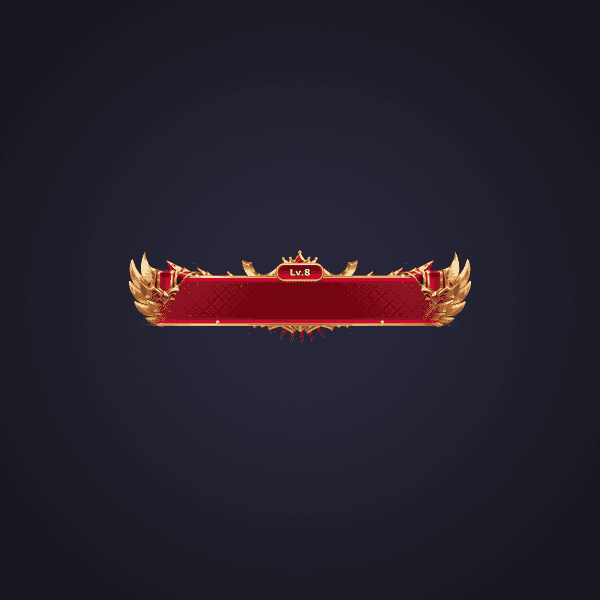 Red Golden Level Badge