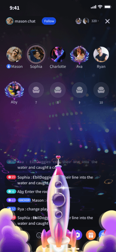 Pink Heart Rocket