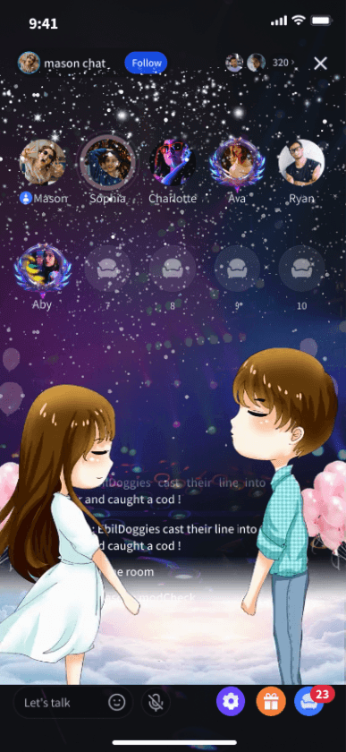Romantic Couple Kiss