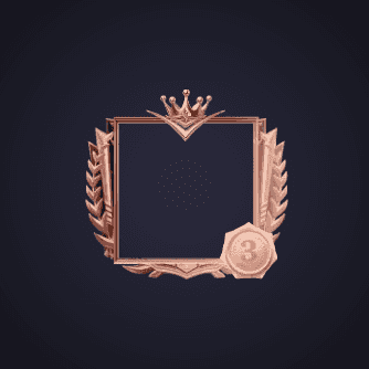 Rose Gold Third Place Frame