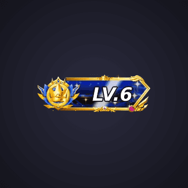 Royal Blue Level Badge Lion