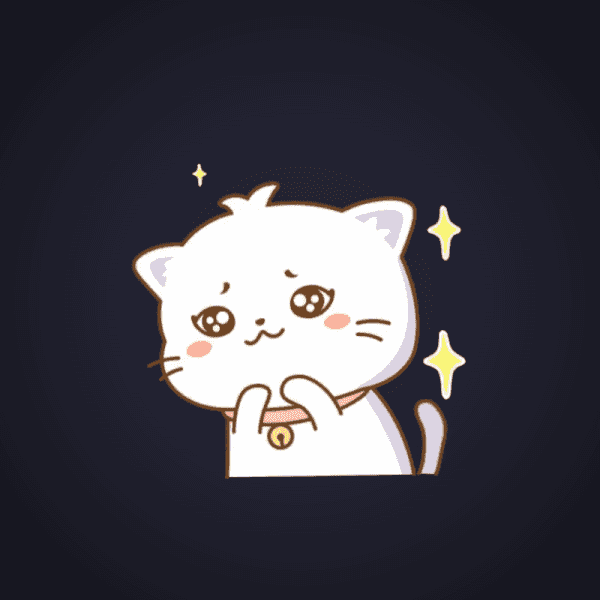 Shy White Cat