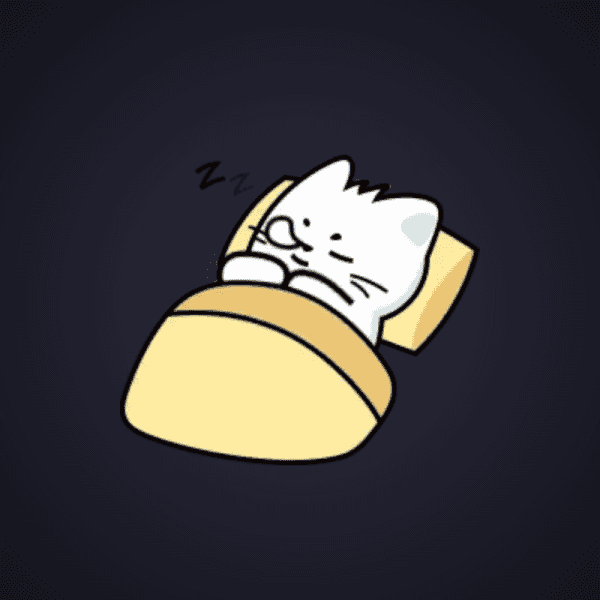 Sleeping White Cat