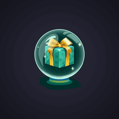 Teal Gift Snow Globe