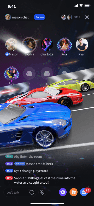 Tri-color Racing Cars
