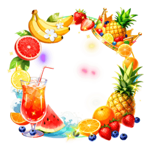 Tropical Fruit Wreath Frame