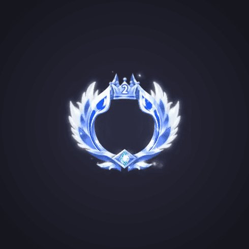 Blue Crystal Crown Badge
