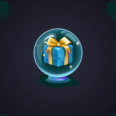 Blue Gift Snow Globe