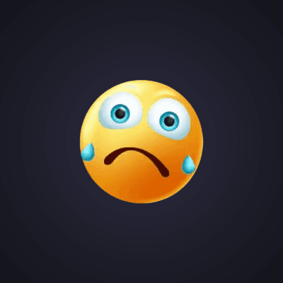 Blue Tearful Emoji