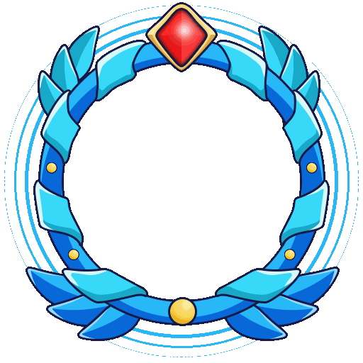 Blue Victory Wreath Frame