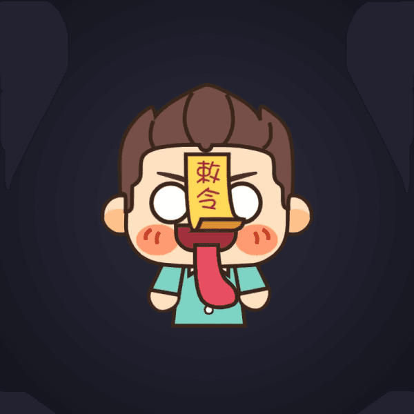 Cartoon Jiangshi Tongue Out