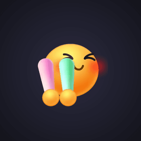 Cheering Emoji With Glow Sticks