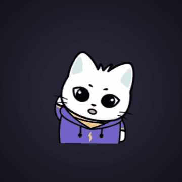 Confused White Cat