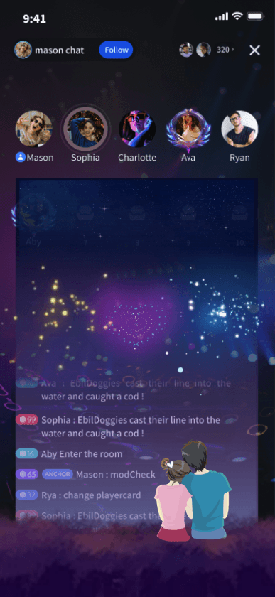 Couple Heart Sparkle