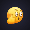 Curious Thumbs Up Emoji