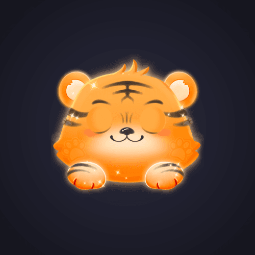 Cute Winking Tiger Frame