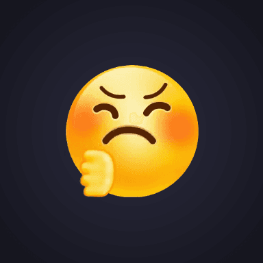 Determined Thumbs Down Emoji